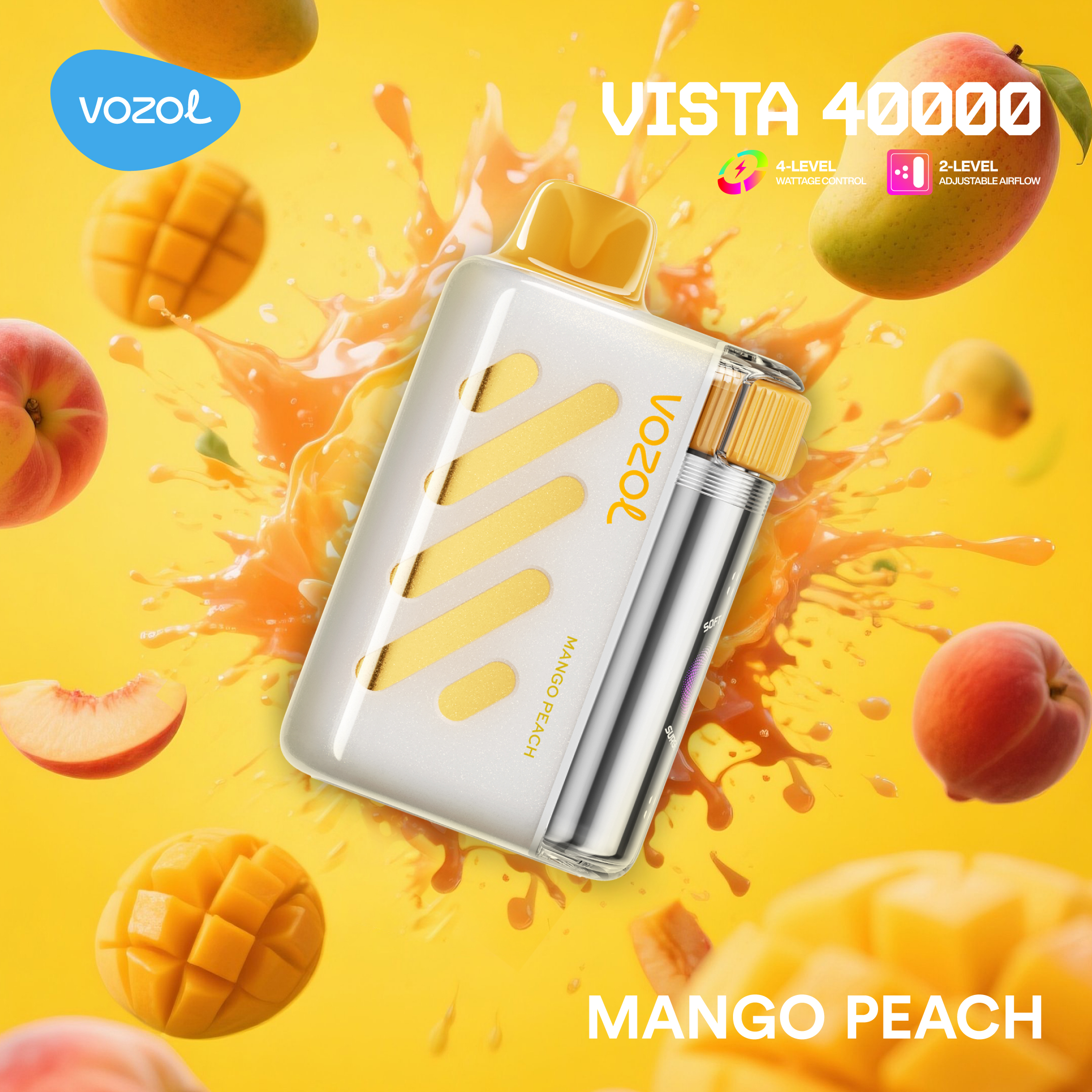 N08_Mango Peach Vozol Vista 40000 Mango Peach - Görsel 1